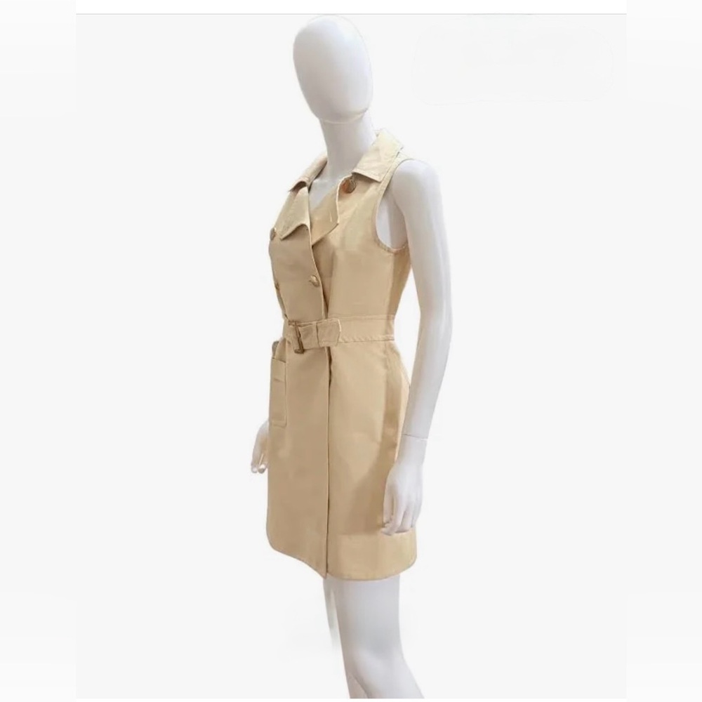 Marc Jacobs Silk Elegant Beige Sleeveless Dress